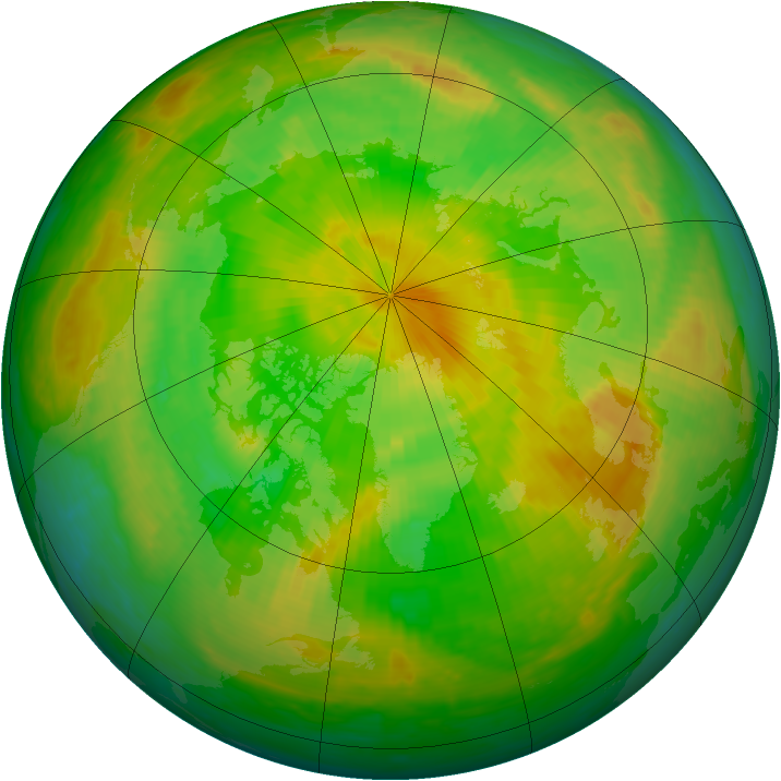 Arctic ozone map for 08 June 2001